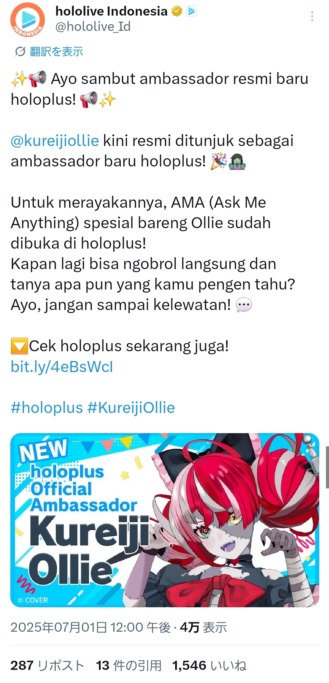 Ollie became an ambassador of holoplus!